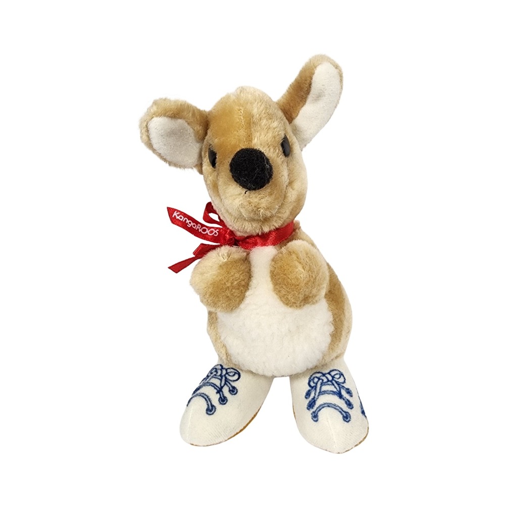 KangaROOS Plush Kangaroo Small‎ Red Bow White Shoes Collectible Toy